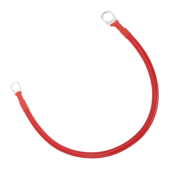 Unique Bargains 1 Pc 8 AWG Gauge 1Ft Tinned copper Battery Inverter Cable 3/8" 5/16" Lug Universal Red