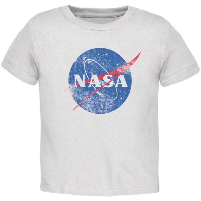 NASA Distressed Logo White Toddler T-Shirt