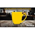 thumbnail image 4 of 10 Flourescent Bistro Mugs Set, 16 oz. - Ceramic, Coffee, Durable, C-handle - Yellow, 4 of 5
