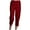 Wine, variant on Gamivast Linen Pants Women Summer Casual Loose Straight Leg Capris Pants Drawstring Elastic Waist Cropped Pants with Pockets Gray M Pantalones Capri Para Mujer