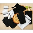 thumbnail image 5 of Mainstays 8-Piece Cotton Kitchen Towel, Dishcloth, Oven Mitt, and Pot Holder Set, Black, 5 of 6