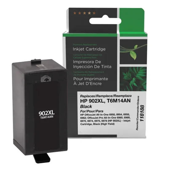 Remanufactured Clover Imaging High Yield Black Ink Cartridge compatible with HP 902XL (T6M14AN)