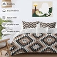 thumbnail image 3 of 3 Piece Brown Aztecs Duvet Cover Set Queen Size,Microfiber Comforter/Quilt Cover with Corner Ties and 2 Pillowcases,Abstract Southwest Geometric Vintage Tribal All Season Bedding with Zipper Closure, 3 of 8