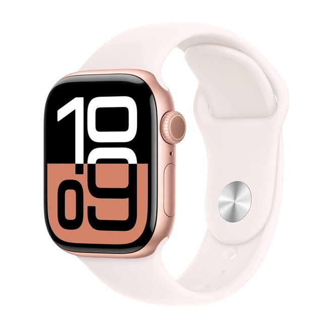 Apple Watch Series 10 (GPS + Cellular) 46mm Rose Gold Aluminum – Light Blush Sport Band