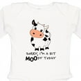 thumbnail image 4 of Inktastic Sorry, I'm a Bit Moody Today Cute Cow Pun Boys or Girls Long Sleeve Baby Bodysuit, 4 of 5
