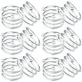 thumbnail image 1 of Napkin Rings, 12 Piece Metal Napkin Rings for Wedding Dinner Birthday Table Decoration （Silver）, 1 of 5