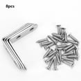 thumbnail image 2 of 90 Degrees Laminate Connector, 8pcs Thick Stainless Steel Corner Code Right Angle Bracket Laminate Connector Joint Bracket, 2 of 8