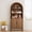 Walnut-Large, variant on Oubayajia 64" Tall Bathroom Storage Cabinet, Narrow Tall Arched Linen Standing Tower Cabinet, Kitchen Cupboard with Adjustable Shelf and Drawer