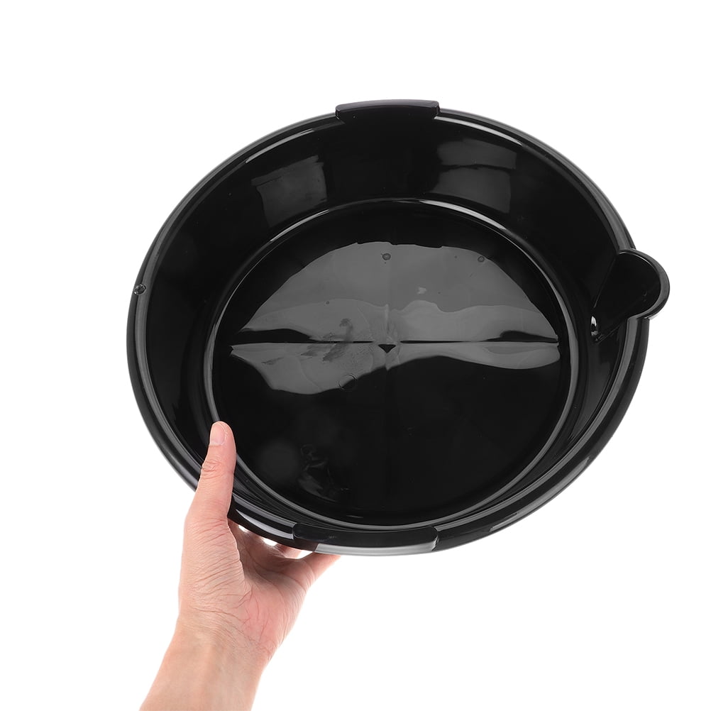 Supvox 2-Pack Reusable Oil Catch Pan Black Plastic Drip Tray for Spill Prevention and Control