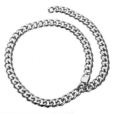 Hip Hop Wooden Necklace TURNTABLE LAB 1PCS Stainless Steel Xxxtentacion Choker Curb Cuban Link Chain Hip Hop Rapper Adjustable Necklace ()