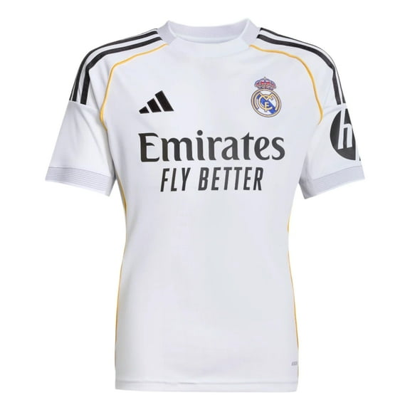 adidas Real Madrid Home Youth Stadium Soccer Jersey 25/26 (Youth XS)
