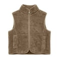 thumbnail image 6 of Women Vests Women's Fleece Vest Full Zip Sleeveless Vest Fuzzy Vest Women Fall Vest Puffy Coats for Women, 6 of 8