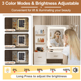thumbnail image 3 of Ciumeeo Vanity with LED Lighted Mirror Makeup Dressing Table with 5 Drawers and Stool White Vanity Set for Bedroom, 3 of 9