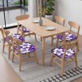 thumbnail image 6 of Purple Butterflies and Lilies Seat Covers for Dining Room Chairs Set Of 6,Stretch Printed Washable Chair Seat Cover with Elastic Ties and Button,Removable Waterproof Couch Cushion Covers, 6 of 6