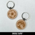 thumbnail image 3 of Retro TV Television Round Keychain Charm Tag - Engraved Wood, 3 of 6