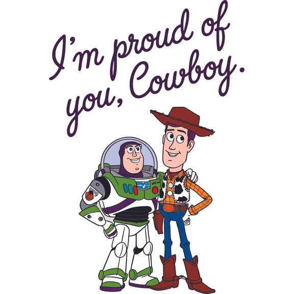 Wooody and Buzz Toy I'm Proud of You Cowboy Holiday Gift Sticker Wall Stickers Art Decal Girls Boys Birthday - Size: 21 In(W) x 30 In(H)