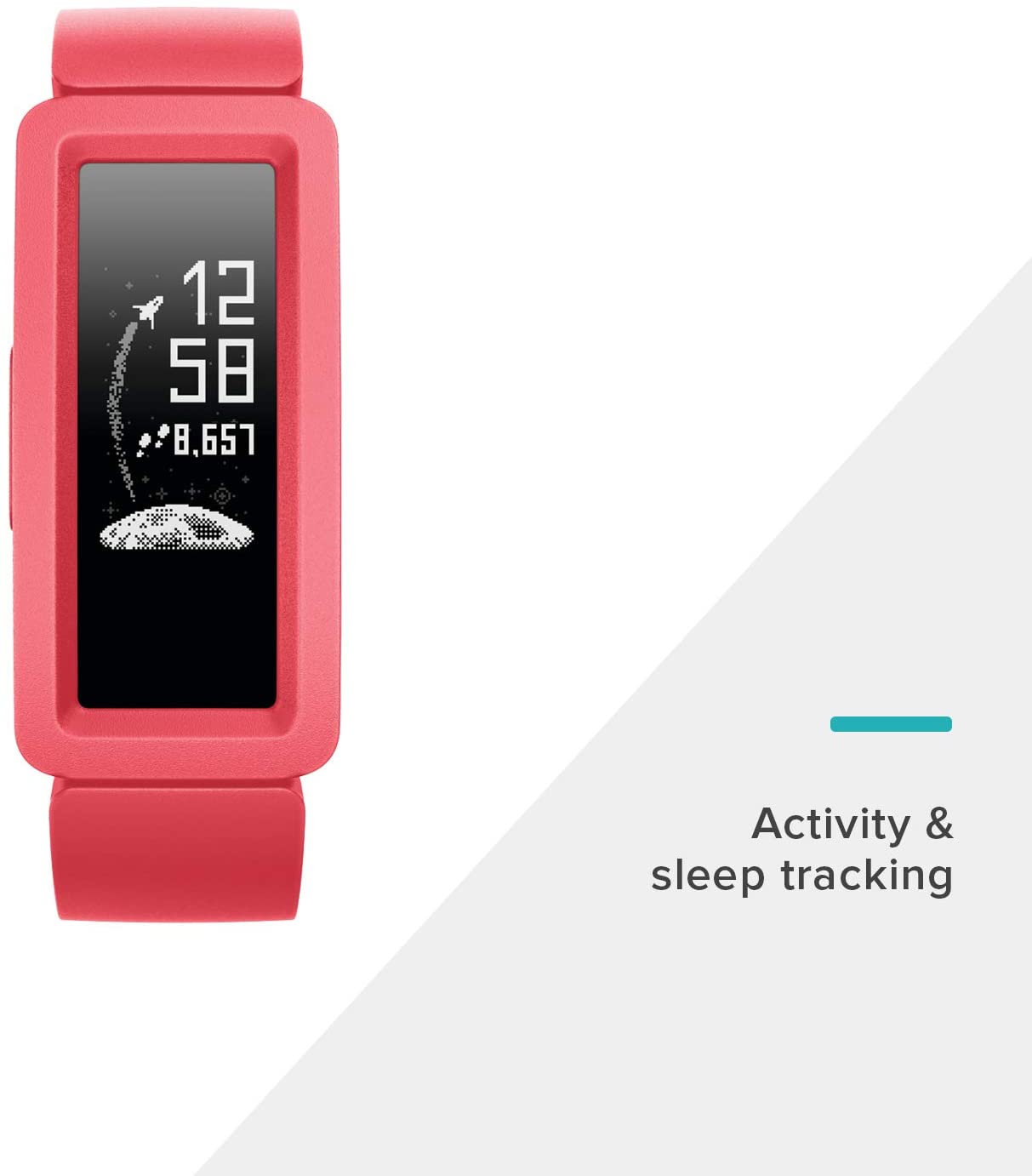 Fitbit Ace 2 Activity Tracker for Kids, Watermelon + Teal - image 2 of 10