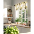 thumbnail image 6 of Yellow Sunflower Window Valance Curtain Flower Field Rod Pocket Short Curtain for Living Room, Bedroom & Kitchen Window Decor 54x18in, 6 of 8