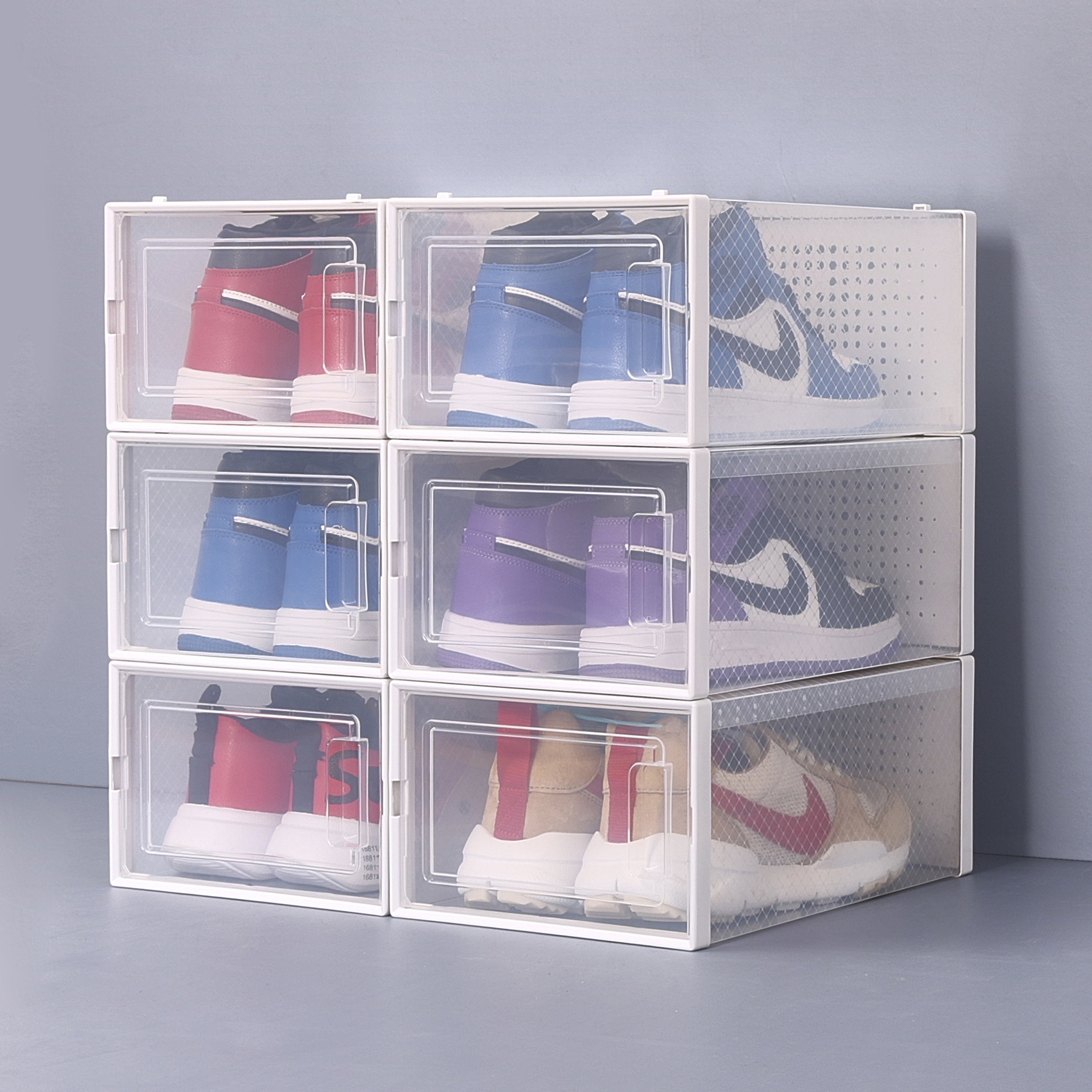 Stackable Sneaker Display Cases Shoe Box Organize Extra Large