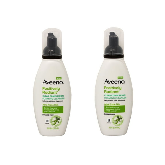 AVEENO Active Naturals Clear Complexion Foaming Cleanser 6 oz (Pack of 2)