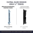 thumbnail image 2 of Elite Gourmet EIND57BL SlimStore Placa de inducción, controles táctiles, perfil ultradelgado de 2 pulgadas, 10 niveles de potencia, temperaturas de 140 F a 465 F, calentamiento rápido, azul, 2 of 7