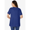thumbnail image 2 of Woman Within Plus Size Eyelet Henley Tee, 2 of 6