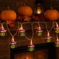 thumbnail image 4 of Fmbmuo Halloween Pumpkin LED String Lights Grim Pumpkin Design Battery-Operated Outdoor Festival Decor, 4 of 5