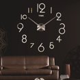 thumbnail image 2 of DIY Reloj De Pared 3D Espejo Reloj De Pared Sin Tictac De Pared Para Sala De Dormitorio Decoraciones Para Plata Macarena Etiqueta engomada del reloj de pared 3D, 2 of 8
