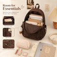 thumbnail image 4 of Sunyuer Women Soft Leopard Print Backpack, Large Capacity Lightweight Backpack, Fashion Casual Travel Daypack, Multi Pockets Water Resistant Laptop Backpack, 4 of 9