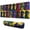 Colorful PopArt Dinosaurs, variant on Long Mouse Pads for Desk,Colorful PopArt Dinosaurs Pattern Desk Mats on Top Of Desks, Desk Mouse Pad Extra Large with 3mm Non-Slip Base and Stitched Edge for Gaming,Office,Work,Home 31.5"x11.8"