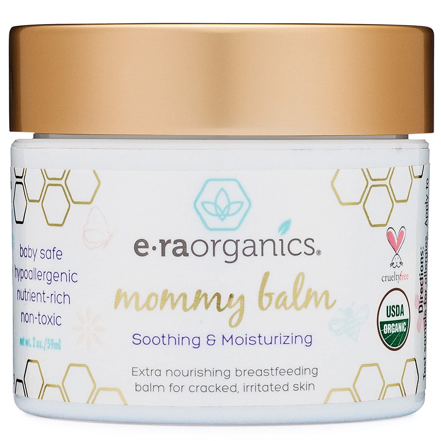 Era Organics Soothing Nipple Cream for Breastfeeding Moms 2oz. USDA