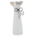 thumbnail image 2 of Cer, gato de 8 "h con gafas, beige Sagebrook Home 16942-02, 2 of 2