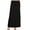 Black, variant on Women's Plus Size Foldable Waist Solid Maxi Skirt