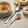 thumbnail image 6 of Silver Dinner Spoon,Stainless Steel Soup Spoons,Premium Food Grade Table Spoon,Heavy Duty Metal Tablespoon,Silverware Spoons for Home Kitchen Restaurant Dinner,Dishwasher Safe(5.5"), 6 of 6