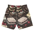 thumbnail image 7 of FORMRS Boys Swim Trunks Quick Dry Mesh Liner Boardshorts Sizes XS-XL, Black Chocolate Cakes, 7 of 7