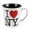White, variant on Torkia - I Love NY 3D Jumbo Ceramic Mugs - 12oz White