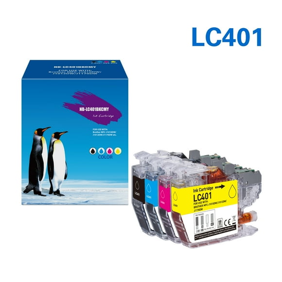 G&G LC401 Ink Cartridge for Brother LC401 LC-401 LC401XL for MFC-J1010DW MFC-J1012DW MFC-J1170DW Printer (Black, Cyan, Magenta,Yellow)4-PACK