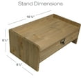 thumbnail image 3 of Excello Global Products Wooden Monitor Stand: Includes Drawer for Desktop Organization of Notebooks, Pens, Pencils & Office Supplies (Brown) - EGP-HD-0421, 3 of 6