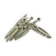 thumbnail image 3 of 100 Piezas de Abalorios de Plumas , Suministros para Manualidades, Colgantes de Plata , Abalorios, Colgantes para Manualidades,, 3 of 7