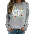 thumbnail image 2 of Pntutb Navidad moda mujer Casual manga larga cuello redondo impreso señoras sudadera tops Pntutb Pntutb-4405, 2 of 4
