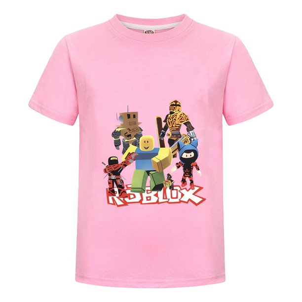 Playera de Verano con Estilo Roblox, Camiseta Infantil Gamer de Algodón para Niño, Ropa Cómoda para Regalo o Diario