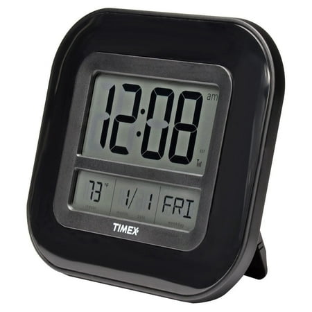 Timex 75322T Atomic Clock with Date, Day of Week and Indoor Temperature ...