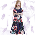 thumbnail image 4 of Benylion Toddler Girls Casual Dresses Tunic Dress Kids Beach Boho Maxi Dress 9-10 Years, 4 of 7