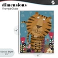 thumbnail image 4 of Stupell Industries Eclectic Boho Tiger & Flowers White Framed Giclee Art, 11 x 14, by Carla Daly, 4 of 8