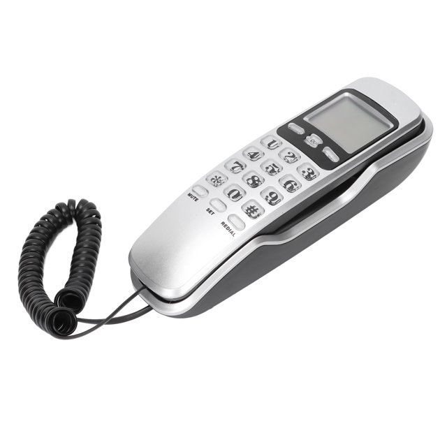 DTMF/FSK Corded Telephone For Buisness, Wall Telephone Supports Call Display