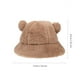 thumbnail image 4 of Gorro de invierno de felpa con orejas de oso para mujer y niña, ideal para exteriores., 4 of 5