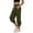 Army Green, variant on Women's casual running sports pants with toe straps and pockets, suitable for daily casual wear and hiking