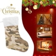 thumbnail image 4 of Coolnut 17.7 Inch Christmas Stockings, 1 PCS Brown Military Camouflage Presonalized Large Stocking Sock for Family Holiday Xmas Party Decorations, 4 of 7