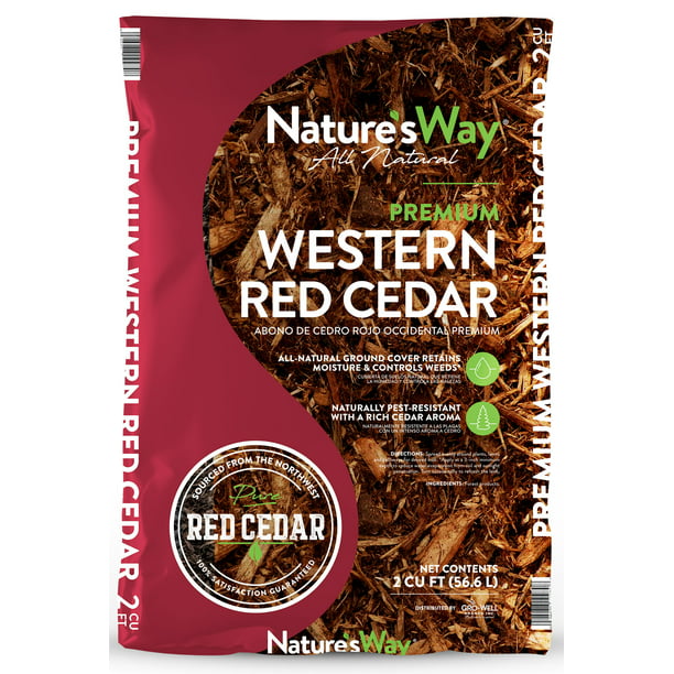 Nature S Way Western Red Cedar Mulch 2 Cu Ft Walmart Com Walmart Com