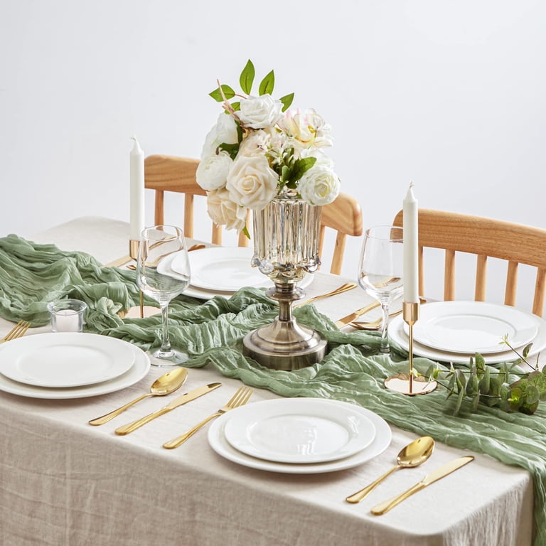Cheesecloth Table Runner 10ft Long - Boho Gauze Runner For Weddings, Parties, Baby Showers (Lavender)